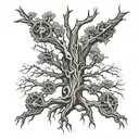greatful dead oak tree tattoo design idea