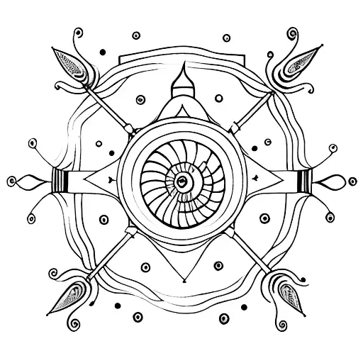 murugan spear tattoo design idea