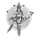 murugan spear tattoo design idea