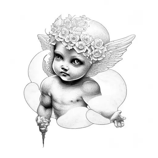 cherub tattoo design idea