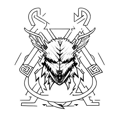 Witcher Symbols mixed with Roman and  Greek tattoo design idea