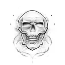 red skull tattoo design idea