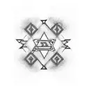 rebellious hebrew letters but  tattoo design idea