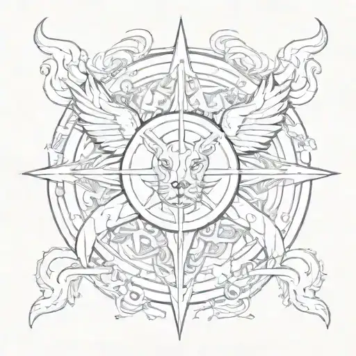 Capricorn and Leo sign incorporated tattoo design idea