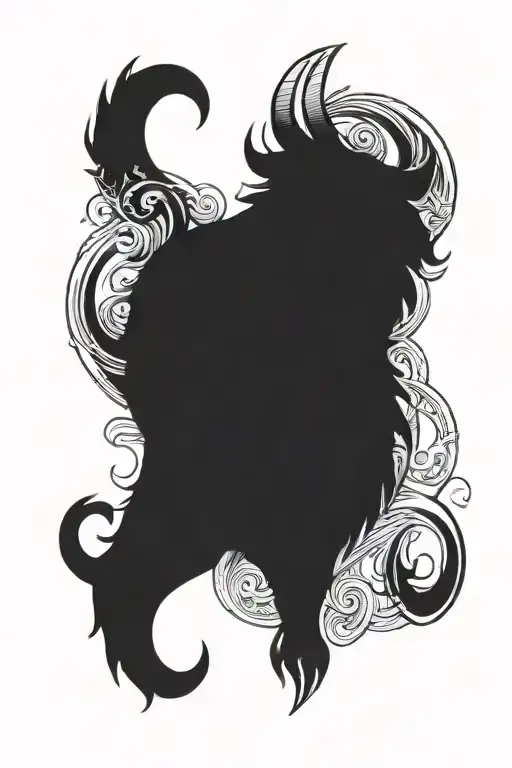Puzzles Piece combing Capricorn and Leo zodiac signs tattoo design idea