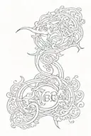capricorn and leo caligraphy saying "you tattoo design idea