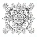 Capricorn and Leo sign incorporated tattoo design idea