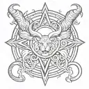 Capricorn and Leo sign incorporated tattoo design idea