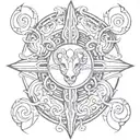 Capricorn and Leo sign incorporated tattoo design idea