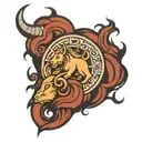 Capricorn and Leo sign incorporated representing family tattoo design idea