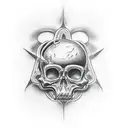 memento mori tattoo design idea