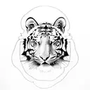 tiger eyes tattoo design idea