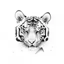 tiger eyes tattoo design idea