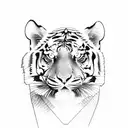 tiger eyes tattoo design idea