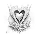corazon roto tattoo design idea