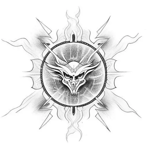 fire air earth water tattoo design idea