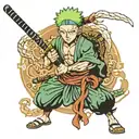Roronoa Zoro one piece Asura tattoo design idea