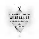 the phrase "all we need is love" written in English but the letters look like Japanese or Chinese letters, and they are  tattoo design idea