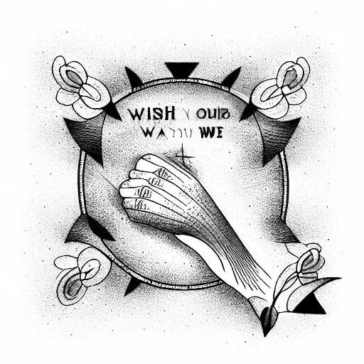 Wish you were here tattoo design idea