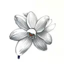Snowdrop, Violet and Poppy together tattoo design idea