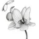 Snowdrop, Violet and Poppy together tattoo design idea