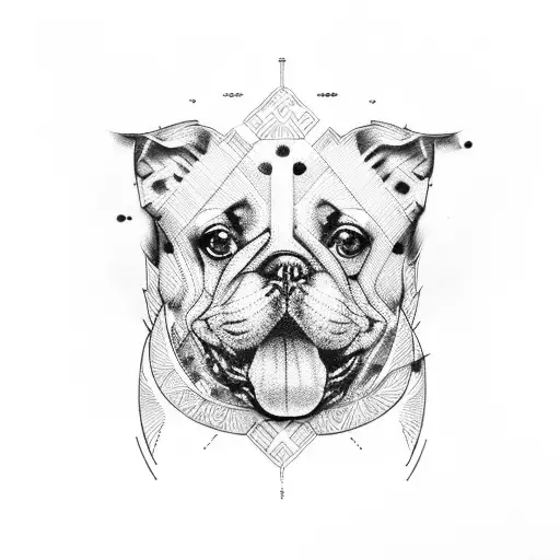a dog bone threaded through the number 100 tattoo design idea
