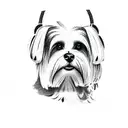 tibetan terrier ears tattoo design idea