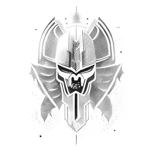 Sketch Spartan Tattoo Idea - BlackInk AI