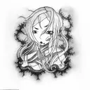 redan anime tattoo design idea