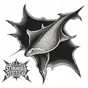 stingray swimming tattoo design idea