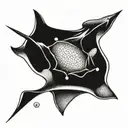 stingray swimming tattoo design idea