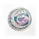 crescent moon origami tattoo design idea