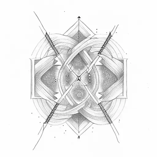  Infinity Loop and arrow  tattoo design idea
