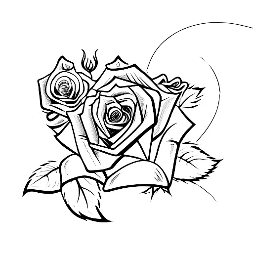 Rose with thorns, sneaky link,dangerous liaison tattoo design idea