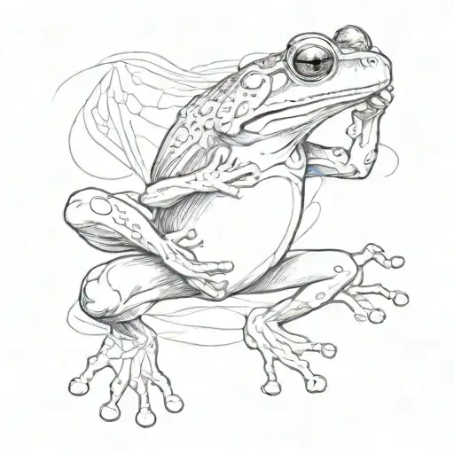 frog boxing tattoo design idea