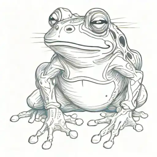 frog with boxing gloves tattoo design idea