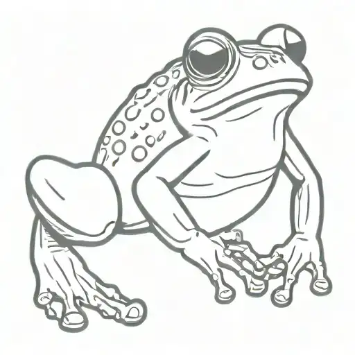 frog with boxing glove tattoo design idea