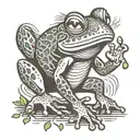 frog boxing tattoo design idea