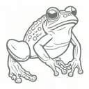 frog with boxing glove tattoo design idea