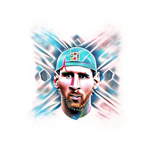 messi and drugs tattoo design idea