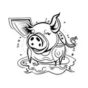 pig tattoo design idea