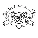 pig tattoo design idea