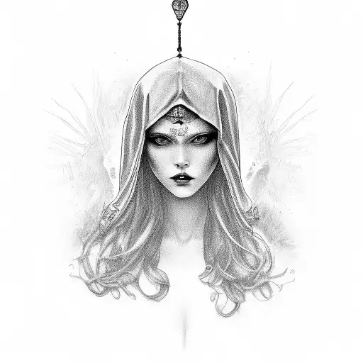 Llust. Slut Nun. tattoo design idea