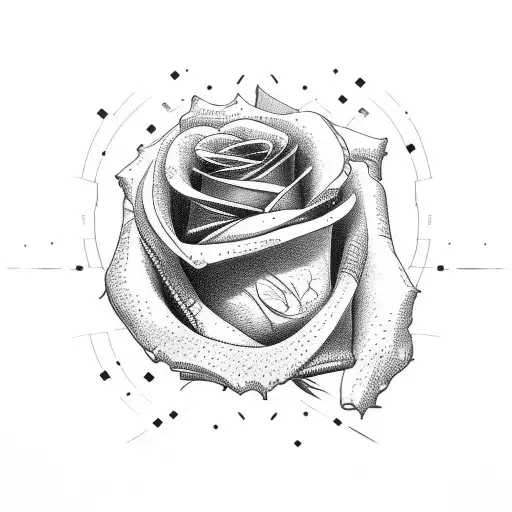 bike mountain chain roses tattoo design idea