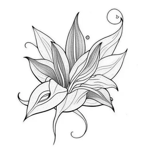 peace lily  tattoo design idea