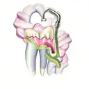 a tooth tattoo design idea