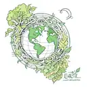 Earth element tattoo design idea