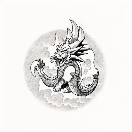 dragonball z dragon tattoo design idea