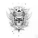 skull kids tattoo design idea