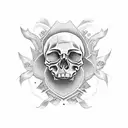 skull kids tattoo design idea